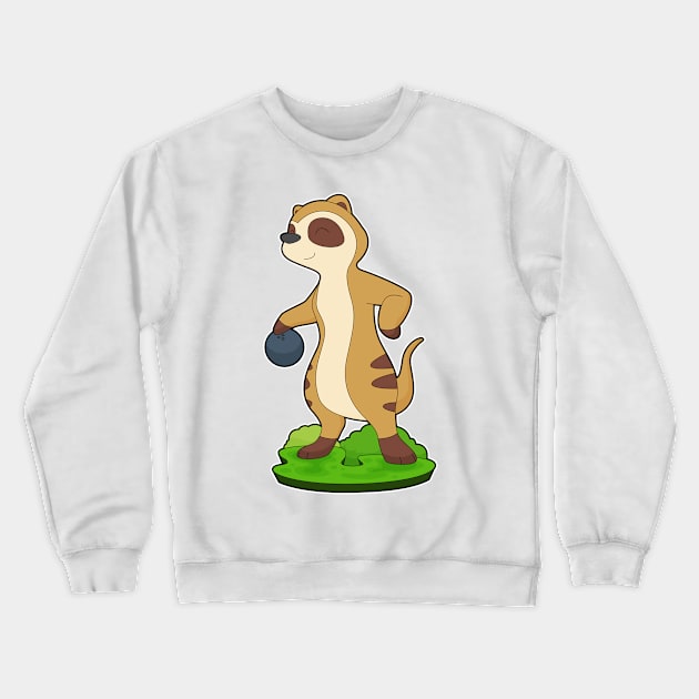 Meerkat Bowling Bowling ball Crewneck Sweatshirt by Markus Schnabel